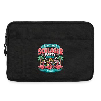 Schlager Party Crew Flamingo Offiziell - Laptoptasche 13" - Schwarz - Vorne