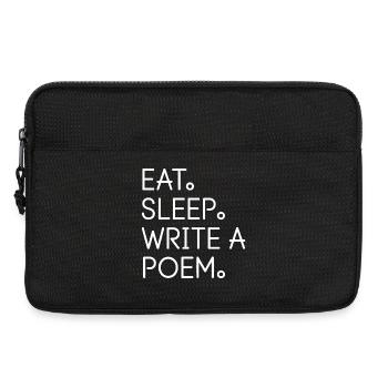 Eat Sleep Write a Poem - Laptop bag 13" - black - Front