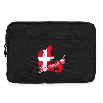 Drapeau de carte Danemark, j’adore le Danemark - Sacoche pour ordinateur portable 13 pouces - noir - Devant