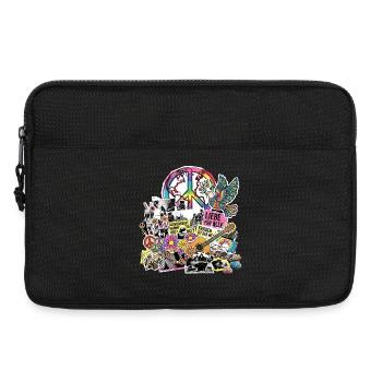 Peace Liebe Frieden Freiheit Demo - Laptoptasche 13" - Schwarz - Vorne