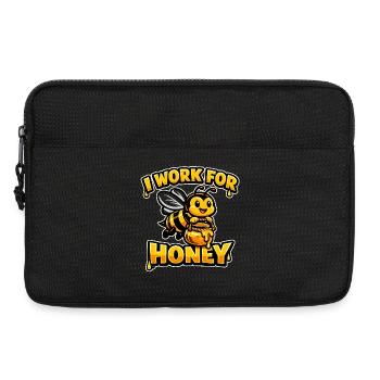 Fleißige Biene Honig - Imker Cartoon - Laptoptasche 13" - Schwarz - Vorne