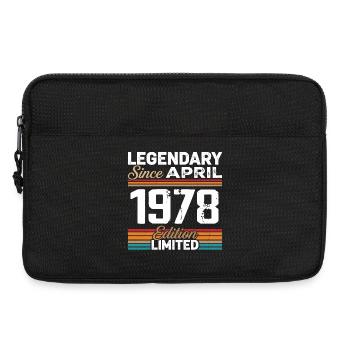 Cadeau Anniversaire Avril 1978 Rétro Avril 1978 - Sacoche pour ordinateur portable 13 pouces - noir - Devant