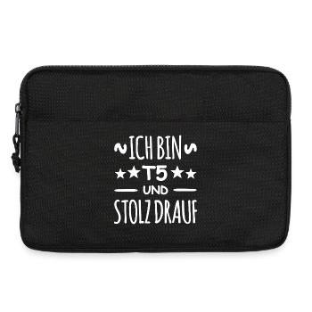 Ausgemustert und Stolz drauf - Laptoptasche 13" - Schwarz - Vorne