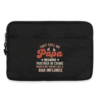 On m'appelle Papa : Humour Fête des Pères - Sacoche pour ordinateur portable 13 pouces - noir - Devant