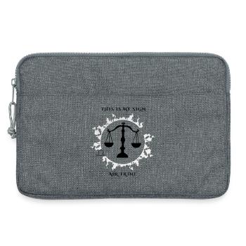 Mon signe de la Balance - Sacoche pour ordinateur portable 13 pouces - gris chiné - Devant