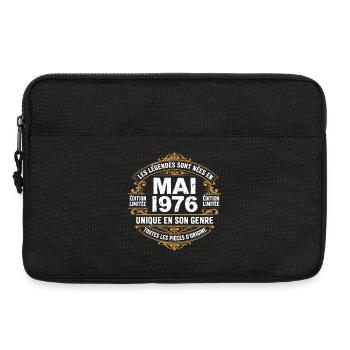 May 1976  - Sacoche pour ordinateur portable 13 pouces - noir - Devant