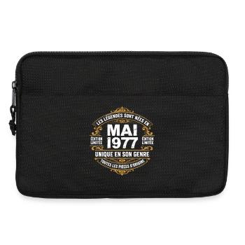 May 1977  - Sacoche pour ordinateur portable 13 pouces - noir - Devant