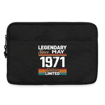 May 1971 Vintage May 1971 Retro May 1971 - Laptop bag 13" - black - Front
