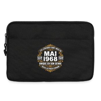 May 1968  - Sacoche pour ordinateur portable 13 pouces - noir - Devant