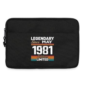 Mai 1981 Vintage Mai 1981 Retro Mai 1981 - Laptoptasche 13" - Schwarz - Vorne