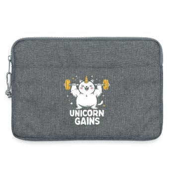 Licorne de culturisme pour la forme - Sacoche pour ordinateur portable 13 pouces - gris chiné - Devant