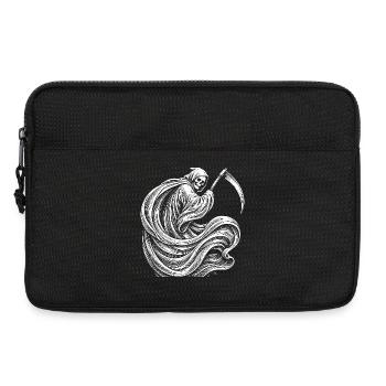 Hooded Reaper with Scythe Silhouette - Laptop bag 13" - black - Front