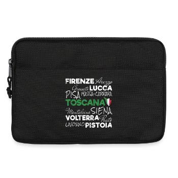 Toskana Retro Schriftzug Italy Urlaub Souvenir - Laptoptasche 13" - Schwarz - Vorne