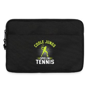 Coole Jungs Spielen Tennis  - Laptoptasche 13" - Schwarz - Vorne