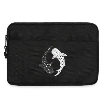 Whale Shark Yin Yang Ocean Zen Marine - Laptop bag 13" - black - Front