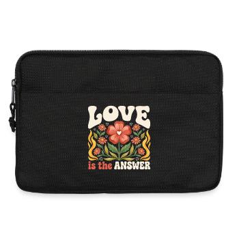 LGBTQ Pride Month - Love is The Answer - Laptop bag 13" - black - Front