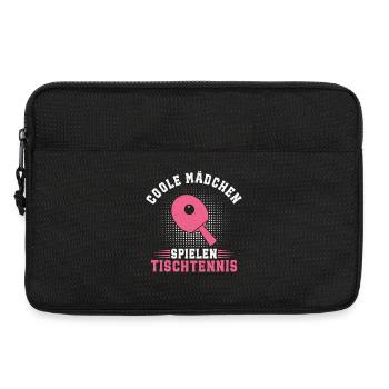 Coole Mädchen spielen Tischtennis  - Laptoptasche 13" - Schwarz - Vorne
