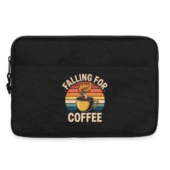 Falling For Coffee Retro Vintage Fall - Laptop bag 13" - black - Front