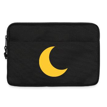 Yellow Moon Crescent on Black - Laptop bag 13" - black - Front