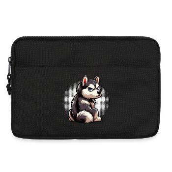 Husky Huskys Huskybesitzer Huskyhalter Huskyfan  - Laptoptasche 13" - Schwarz - Vorne