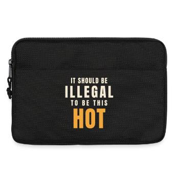 Il devrait être illégal d’être aussi chaud - Sacoche pour ordinateur portable 13 pouces - noir - Devant