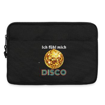 Ich fühl mich Disco Retro 70s Spruch - Laptoptasche 13" - Schwarz - Vorne