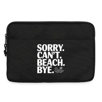 Désolé. Je ne peux pas. Plage. Au revoir. - Sacoche pour ordinateur portable 13 pouces - noir - Devant