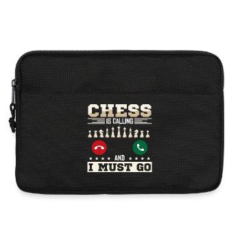 Échiquier des joueurs d’échecs - Sacoche pour ordinateur portable 13 pouces - noir - Devant