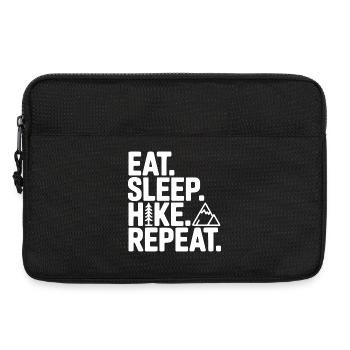 Eat. Sleep. Hike. Repeat. - Laptop bag 13" - black - Front