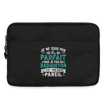 Je fais du badminton   - Sacoche pour ordinateur portable 13 pouces - noir - Devant