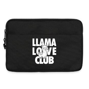 Llama Love Club – Llama with a heart - Laptop bag 13" - black - Front