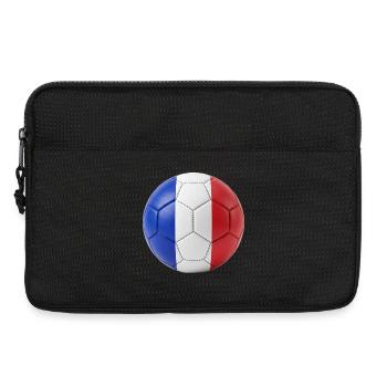 FLAGGE FRANKREICHS AUF EINEM FUSSBALL - Laptoptasche 13" - Schwarz - Vorne