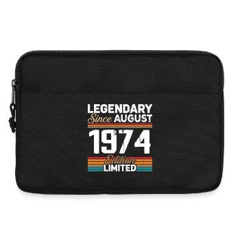 Legendär seit August 1974 Vintage Retro - Laptoptasche 13" - Schwarz - Vorne