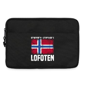 Lofoten Koordinaten - Laptoptasche 13" - Schwarz - Vorne