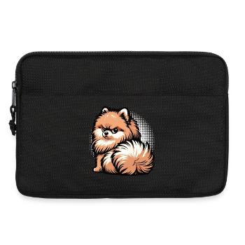 Poméranien Poméranien Spitz Chien Miniature Spitz Holder - Sacoche pour ordinateur portable 13 pouces - noir - Devant
