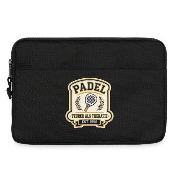 Padel Shirt Teurer Als Therapie | Padel Geschenk - Laptoptasche 13" - Schwarz - Vorne