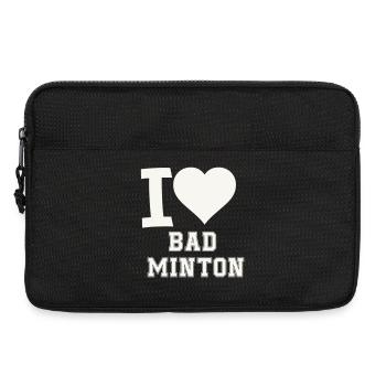 Ich liebe Badminton Herz - Laptoptasche 13" - Schwarz - Vorne