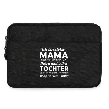 Stolze Mama einer wundervollen Tochter - Laptoptasche 13" - Schwarz - Vorne