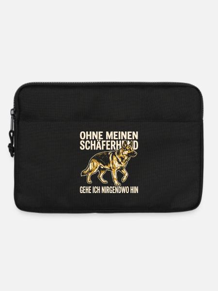 Ohne meinen Schäferhund gehe ich nirgendwo hin - Laptoptasche 13" - Schwarz