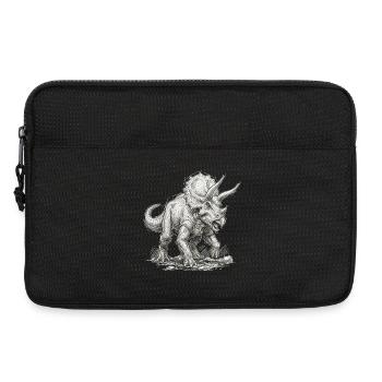Triceratops Motiv Dinosaurier Urzeit Saurier - Laptoptasche 13" - Schwarz - Vorne