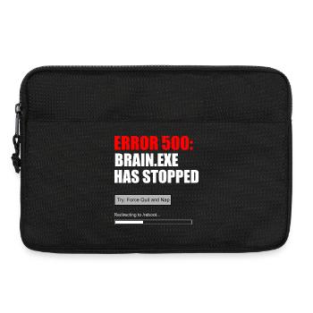 Fehler 500 Brain.exe Crash Tech Grafik-Tee - Laptoptasche 13" - Schwarz - Vorne