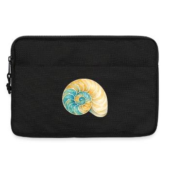 Spirale en coquille aquarelle - Sacoche pour ordinateur portable 13 pouces - noir - Devant