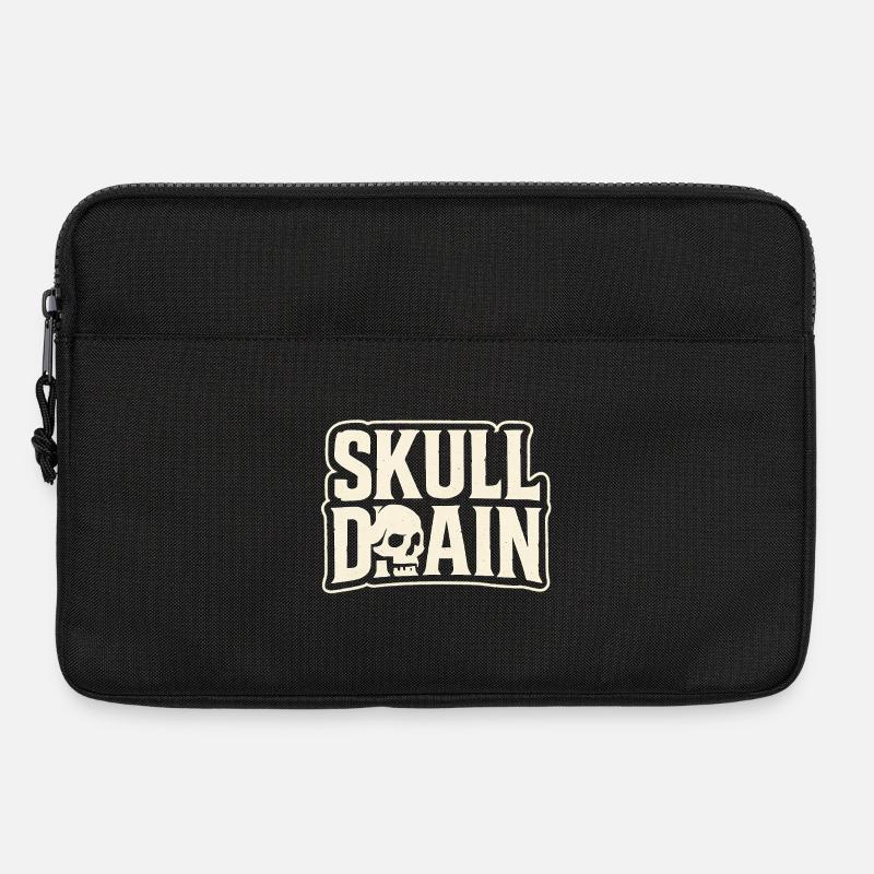 Skull Drain Vintage Style - Laptop bag 13" - black