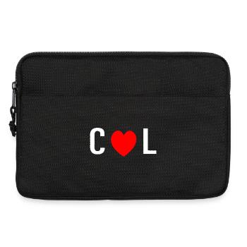 COL with red love heart - Laptop bag 13" - black - Front