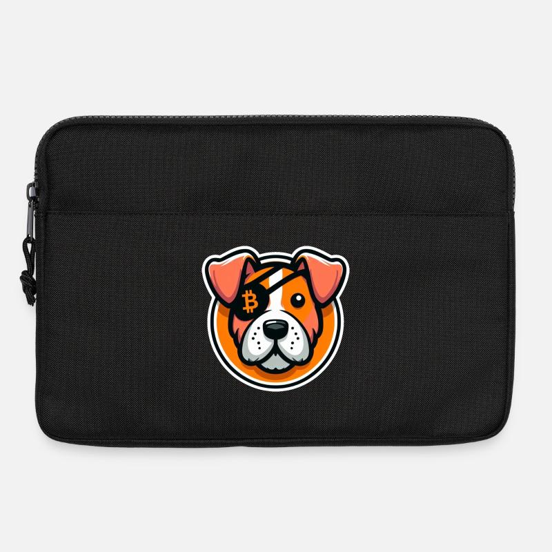Hund mit Bitcoin Augenklappe - Laptoptasche 13" - Schwarz