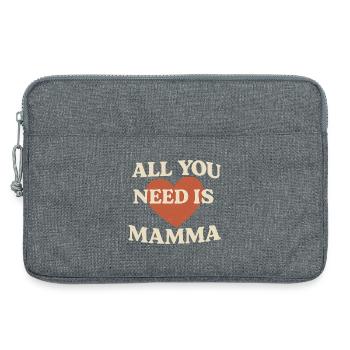 Mama Liebe Herz Druck - Laptoptasche 13" - Grau meliert - Vorne