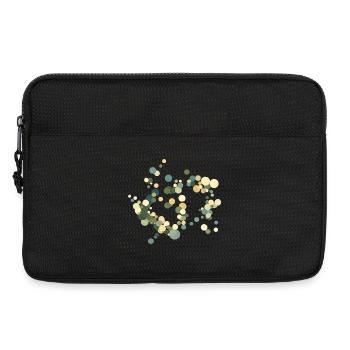 Kreis-Konfetti Farbkonzert - Laptoptasche 13" - Schwarz - Vorne