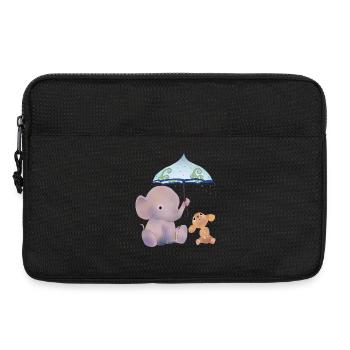 Maus und Elefant - Laptoptasche 13" - Schwarz - Vorne