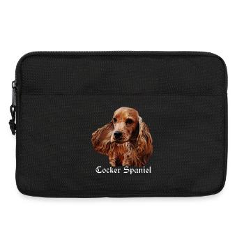 Cocker Épagneul, tête de chien, chien de race, - Sacoche pour ordinateur portable 13 pouces - noir - Devant