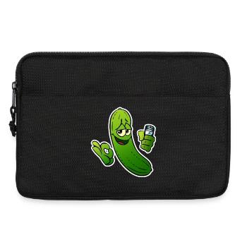 Gurkenheld Cartoon - Laptoptasche 13" - Schwarz - Vorne